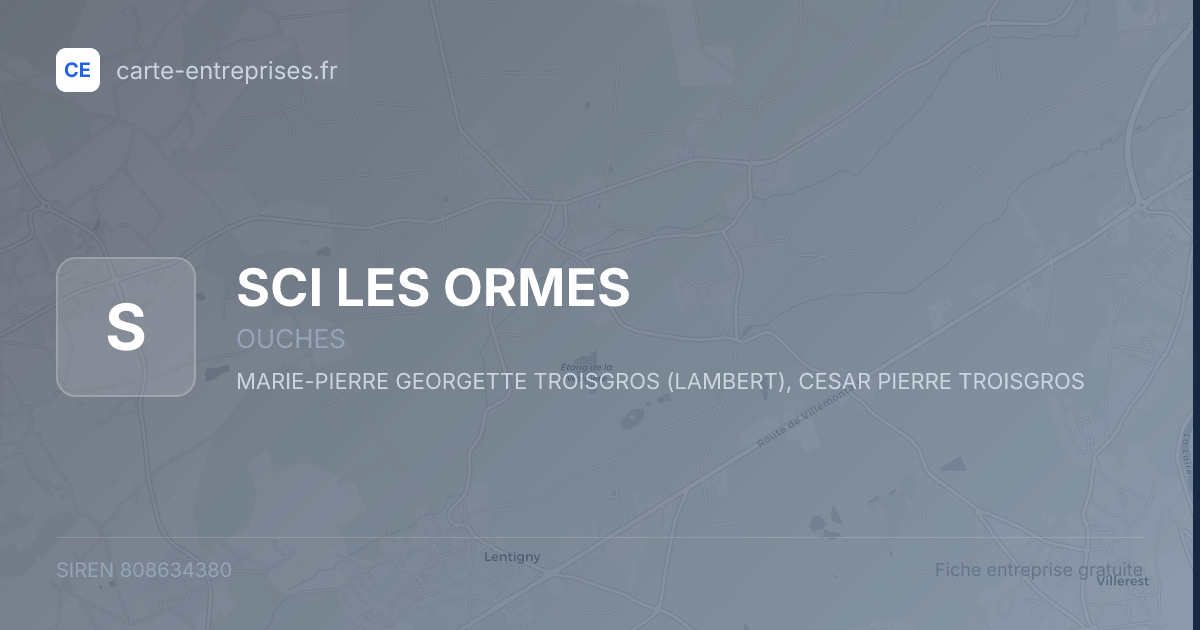 SCI LES ORMES — 808634380 — fiche entreprise