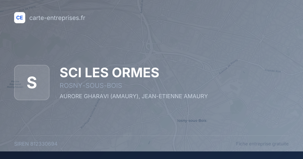 SCI LES ORMES — 812330694 — fiche entreprise