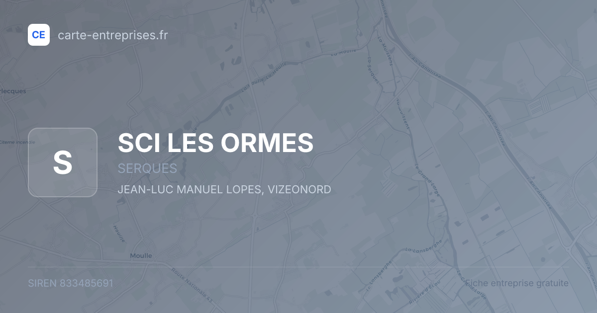 SCI LES ORMES — 833485691 — fiche entreprise
