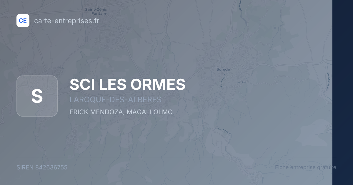 SCI LES ORMES — 842636755 — fiche entreprise
