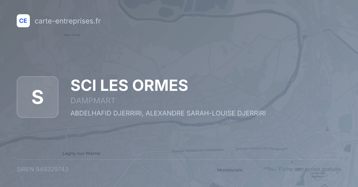 SCI LES ORMES — 849329743 — fiche entreprise
