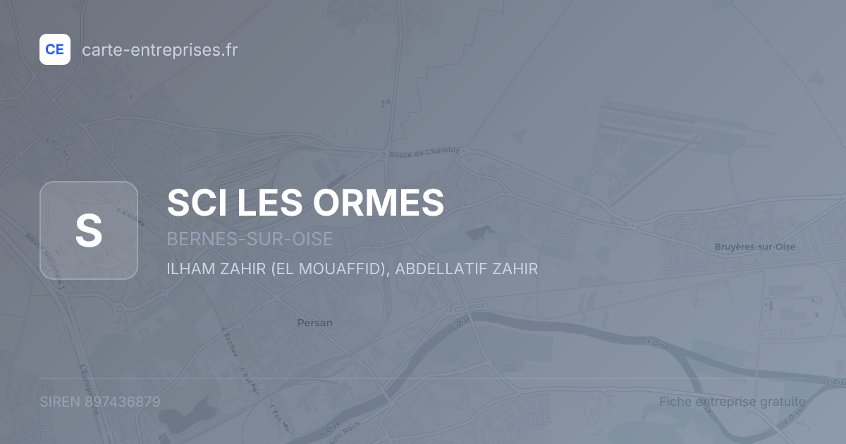SCI LES ORMES — 897436879 — fiche entreprise