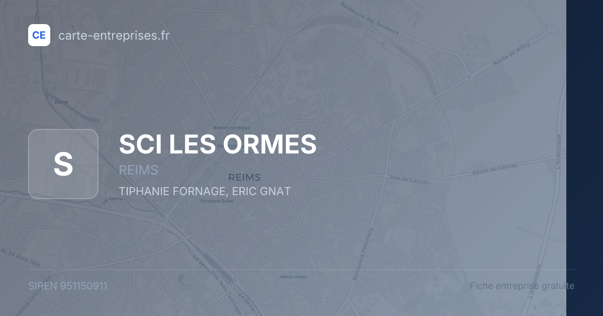 SCI LES ORMES — 951150911 — fiche entreprise