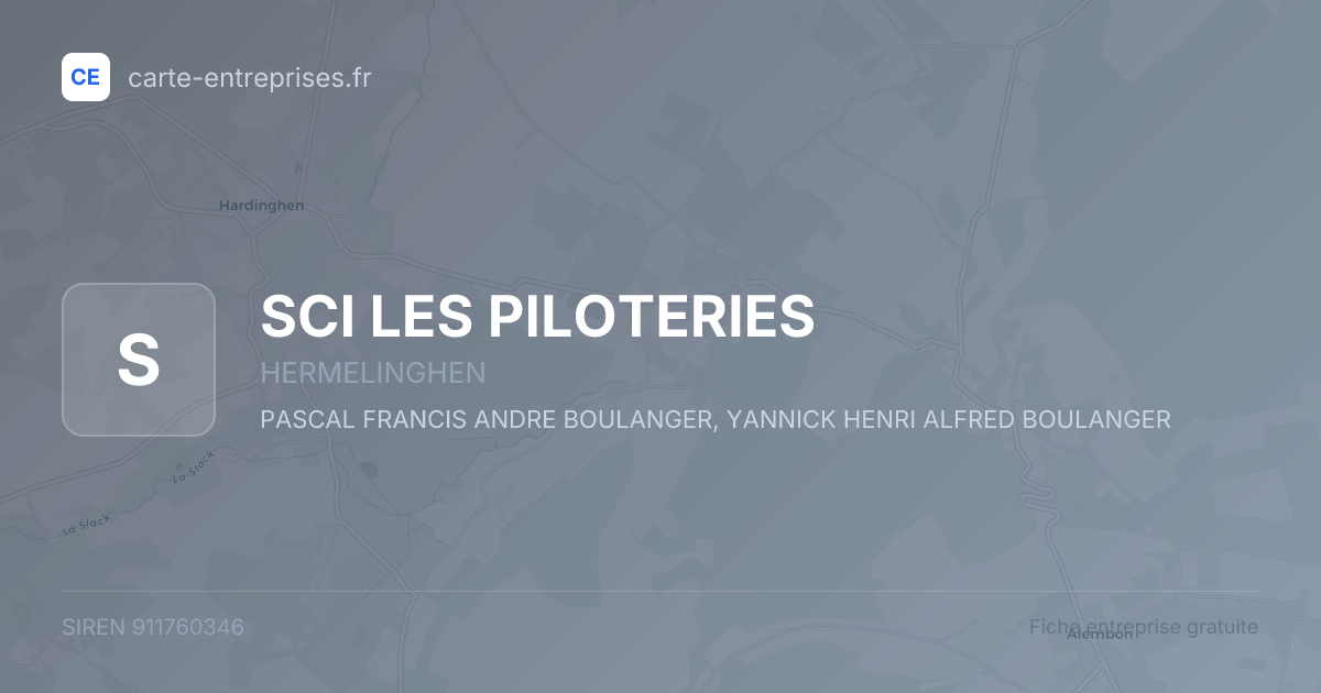 SCI LES PILOTERIES — 911760346 — fiche entreprise