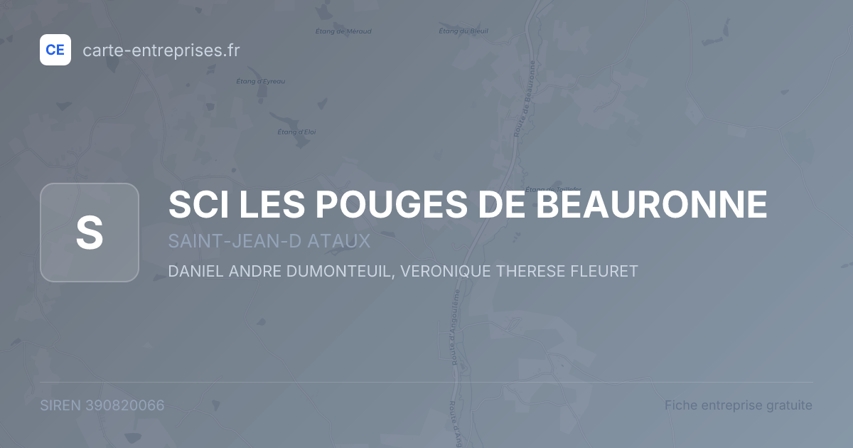 SCI LES POUGES DE BEAURONNE — 390820066 — fiche entreprise