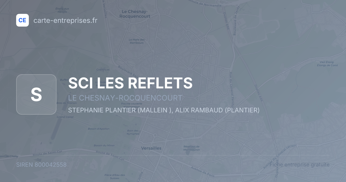SCI LES REFLETS — 800042558 — fiche entreprise