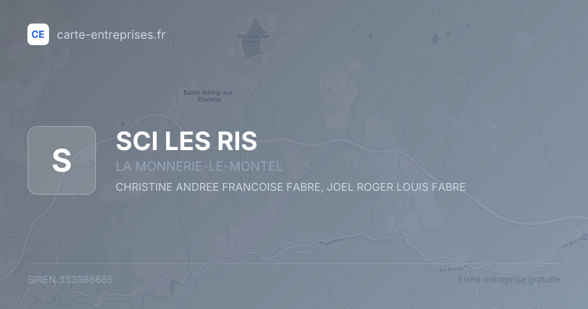 SCI LES RIS — 333986685 — fiche entreprise