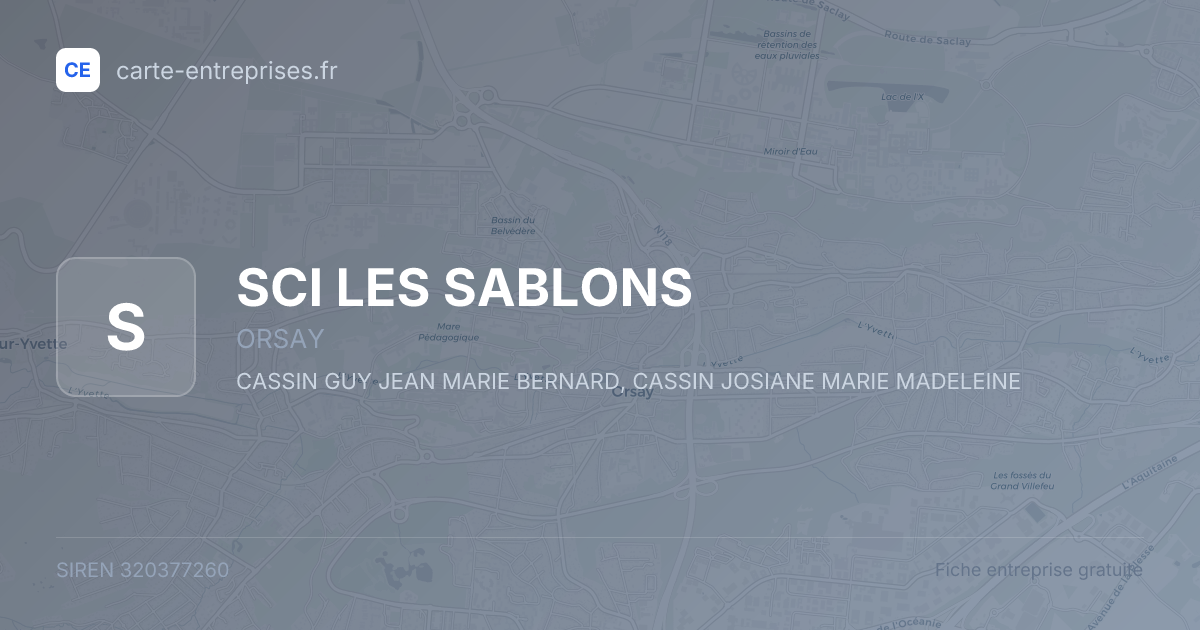 SCI LES SABLONS — 320377260 — fiche entreprise