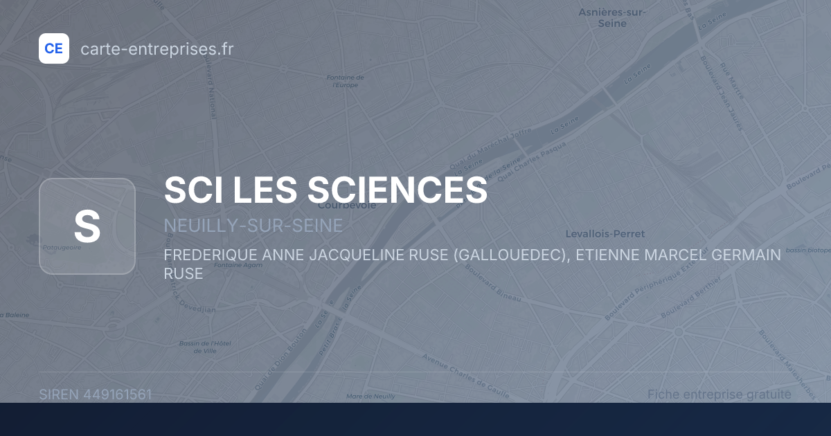 SCI LES SCIENCES — 449161561 — fiche entreprise