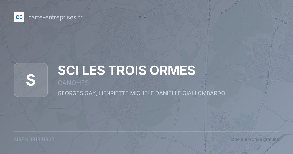 SCI LES TROIS ORMES — 381841832 — fiche entreprise