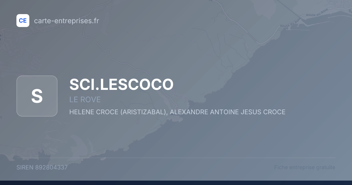 SCI.LESCOCO — 892804337 — fiche entreprise