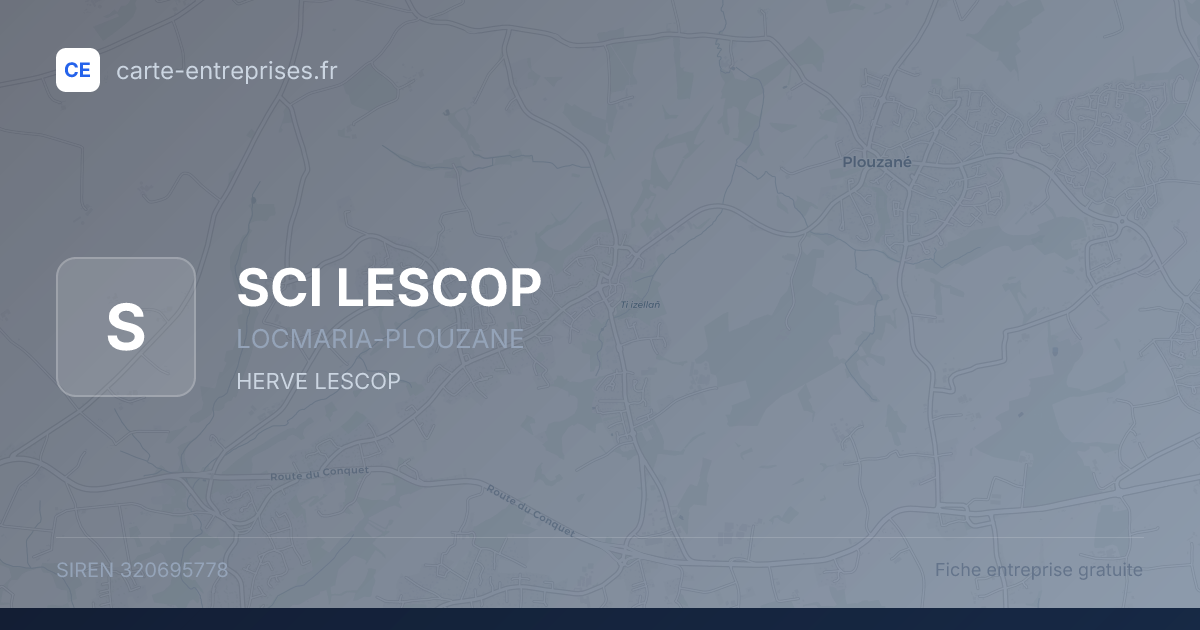SCI LESCOP — 320695778 — fiche entreprise