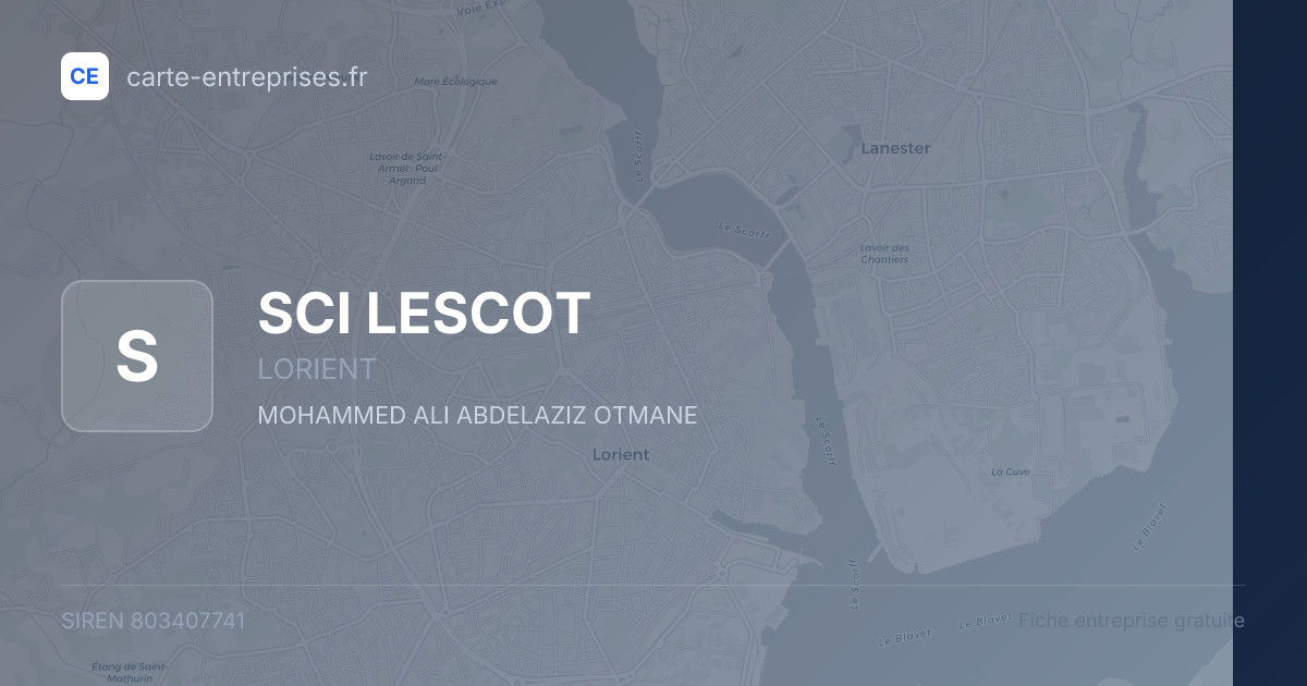 SCI LESCOT — 803407741 — fiche entreprise