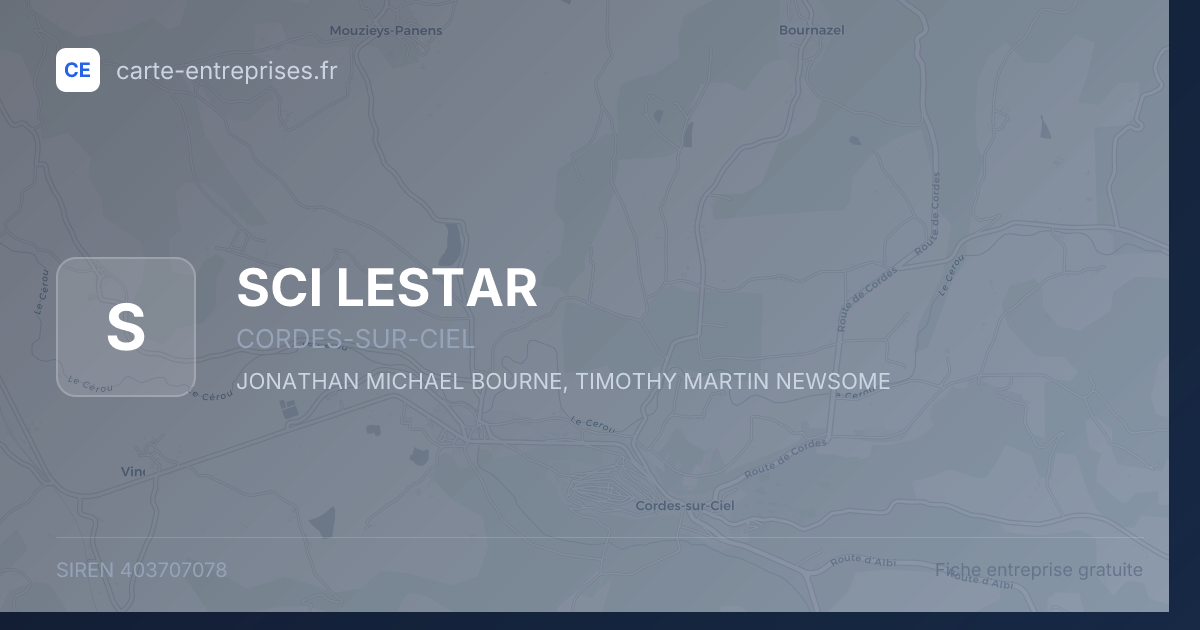 SCI LESTAR — 403707078 — fiche entreprise