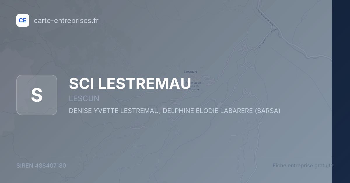 SCI LESTREMAU — 488407180 — fiche entreprise