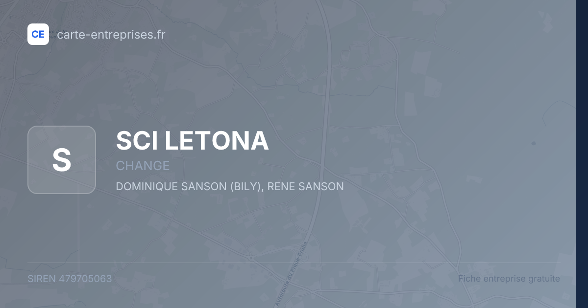 SCI LETONA — 479705063 — fiche entreprise