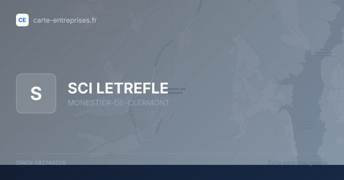 SCI LETREFLE — 482746526 — fiche entreprise