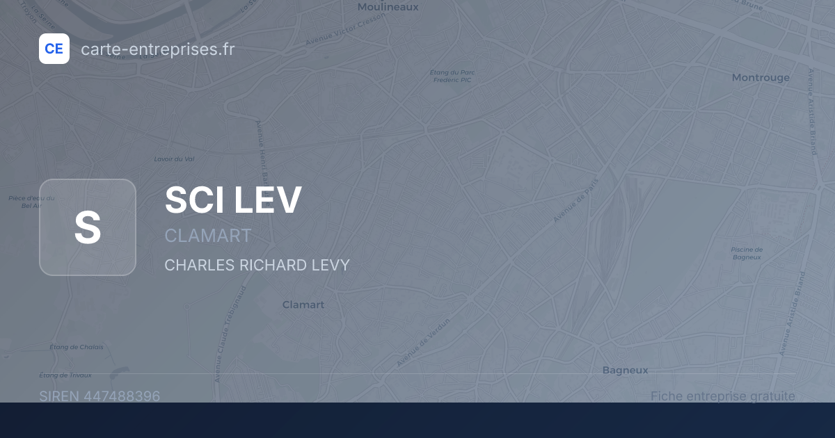 SCI LEV — 447488396 — fiche entreprise