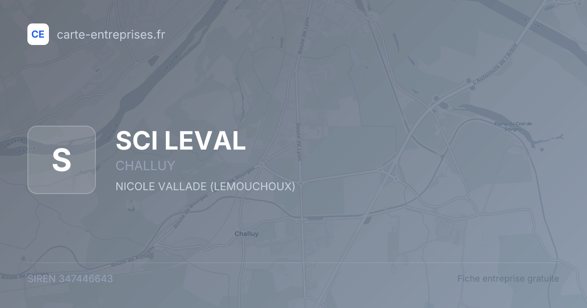 SCI LEVAL — 347446643 — fiche entreprise
