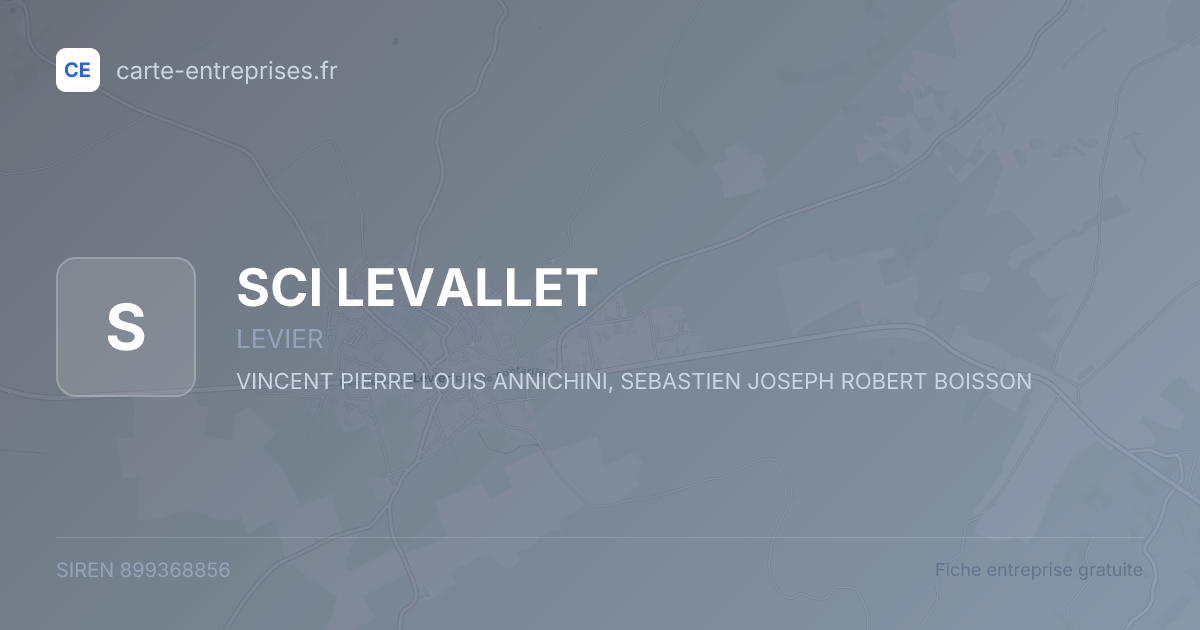 SCI LEVALLET — 899368856 — fiche entreprise