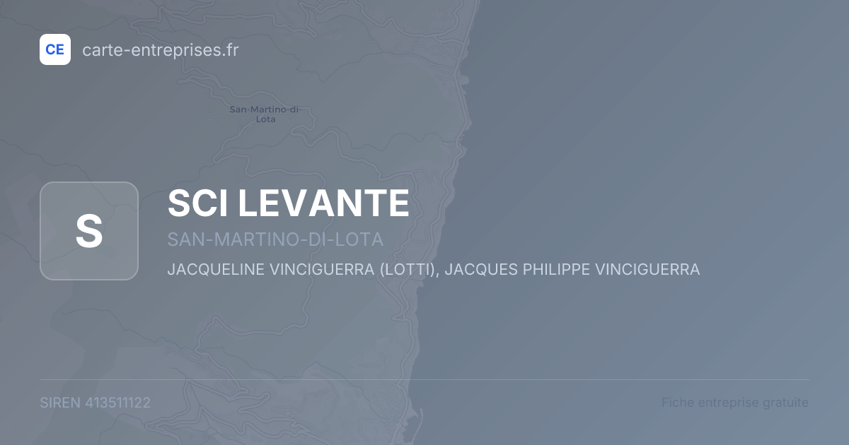 SCI LEVANTE — 413511122 — fiche entreprise