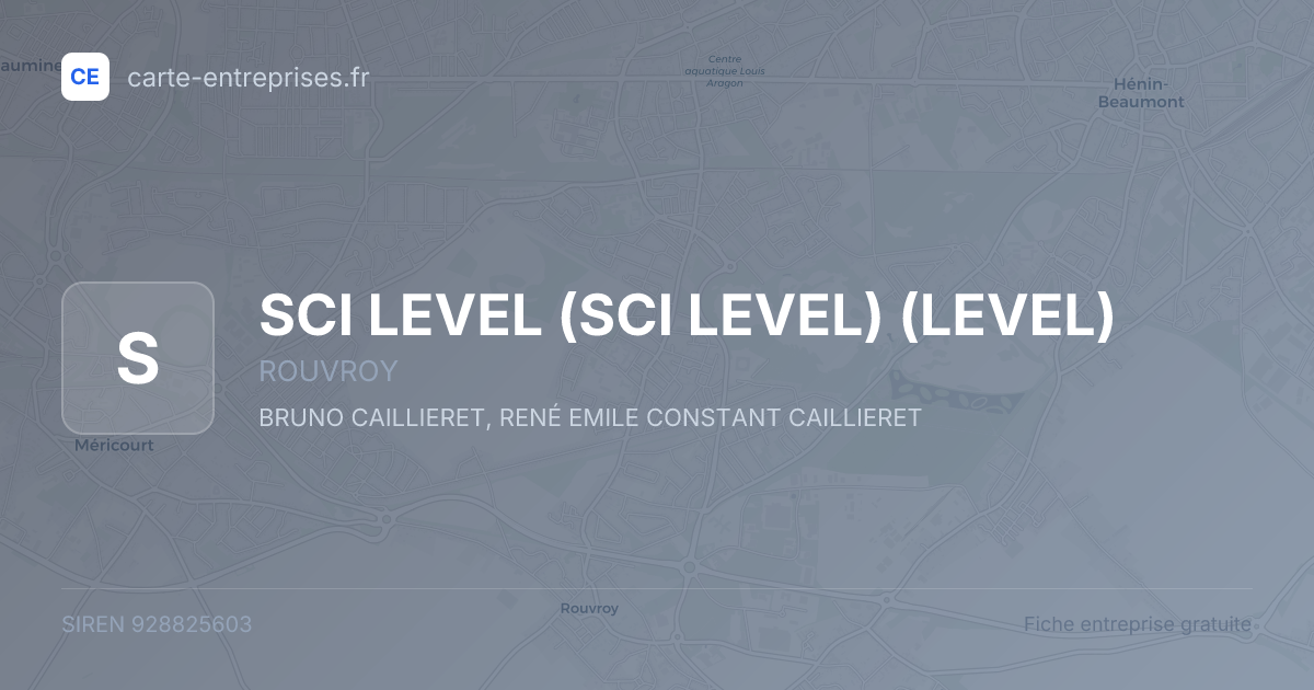 SCI LEVEL (SCI LEVEL) (LEVEL) — 928825603 — fiche entreprise