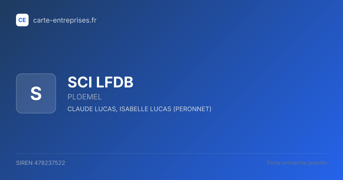 SCI LFDB — 478237522 — fiche entreprise
