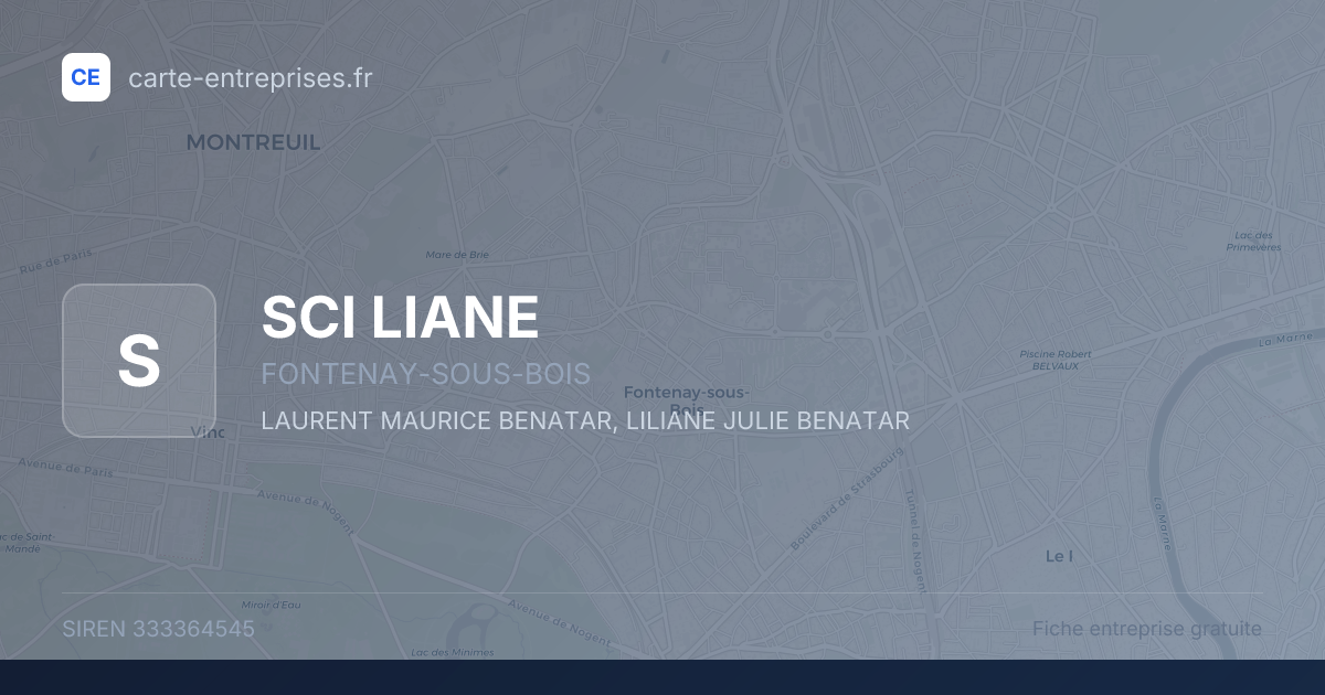 SCI LIANE — 333364545 — fiche entreprise
