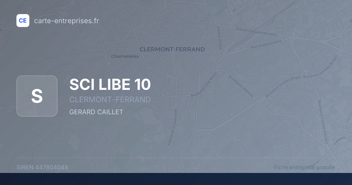 SCI LIBE 10 — 447804048 — fiche entreprise