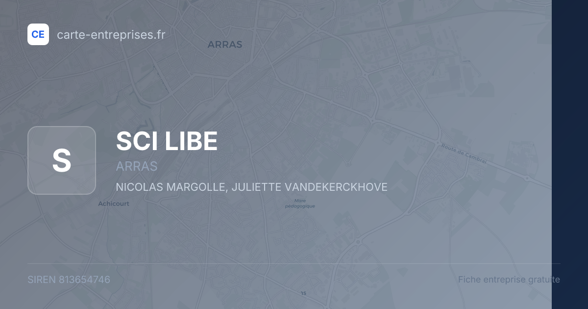 SCI LIBE — 813654746 — fiche entreprise