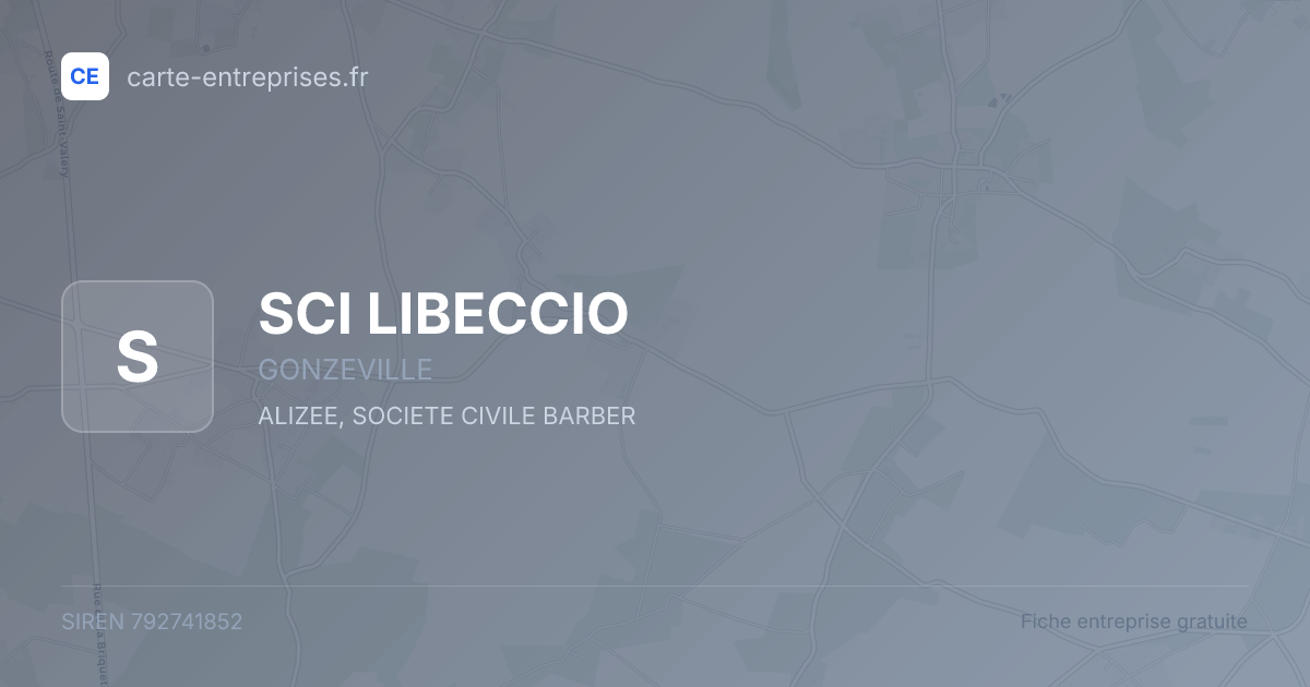 SCI LIBECCIO — 792741852 — fiche entreprise