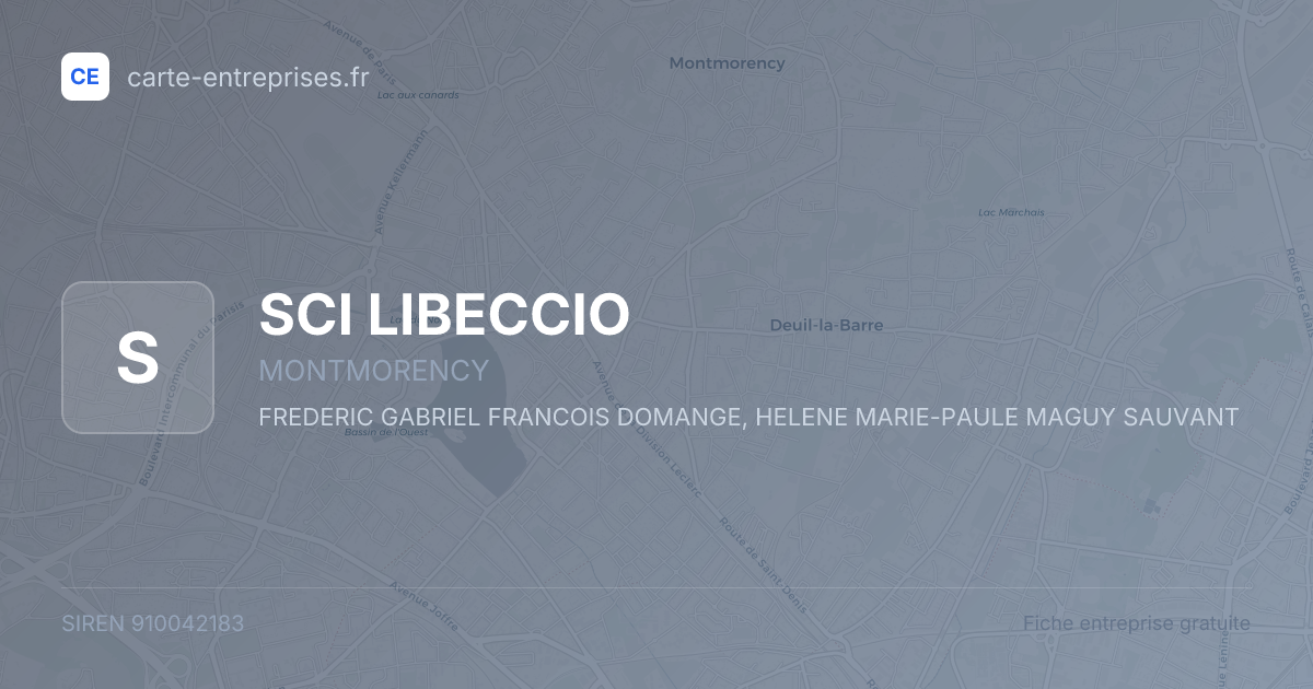 SCI LIBECCIO — 910042183 — fiche entreprise