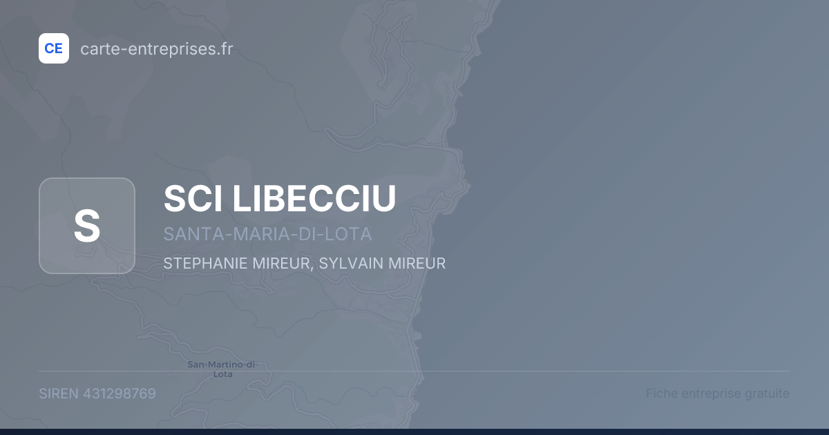 SCI LIBECCIU — 431298769 — fiche entreprise