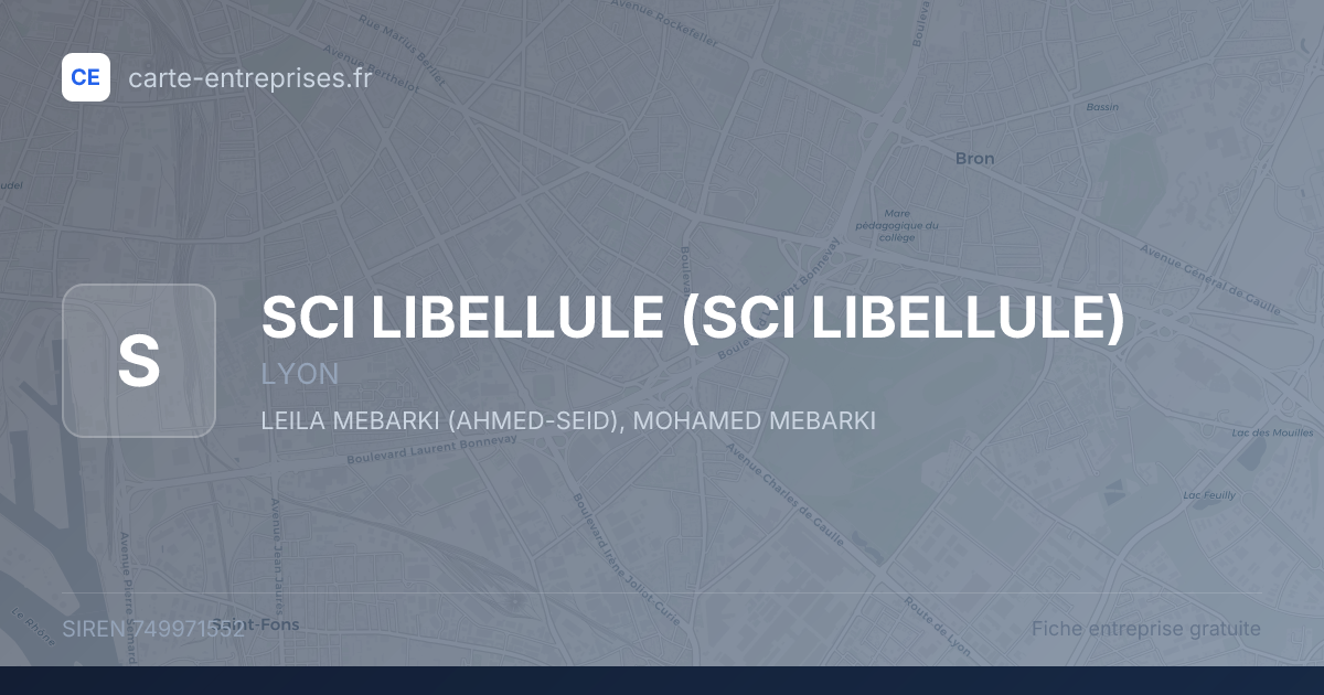 SCI LIBELLULE — 749971552 — fiche entreprise