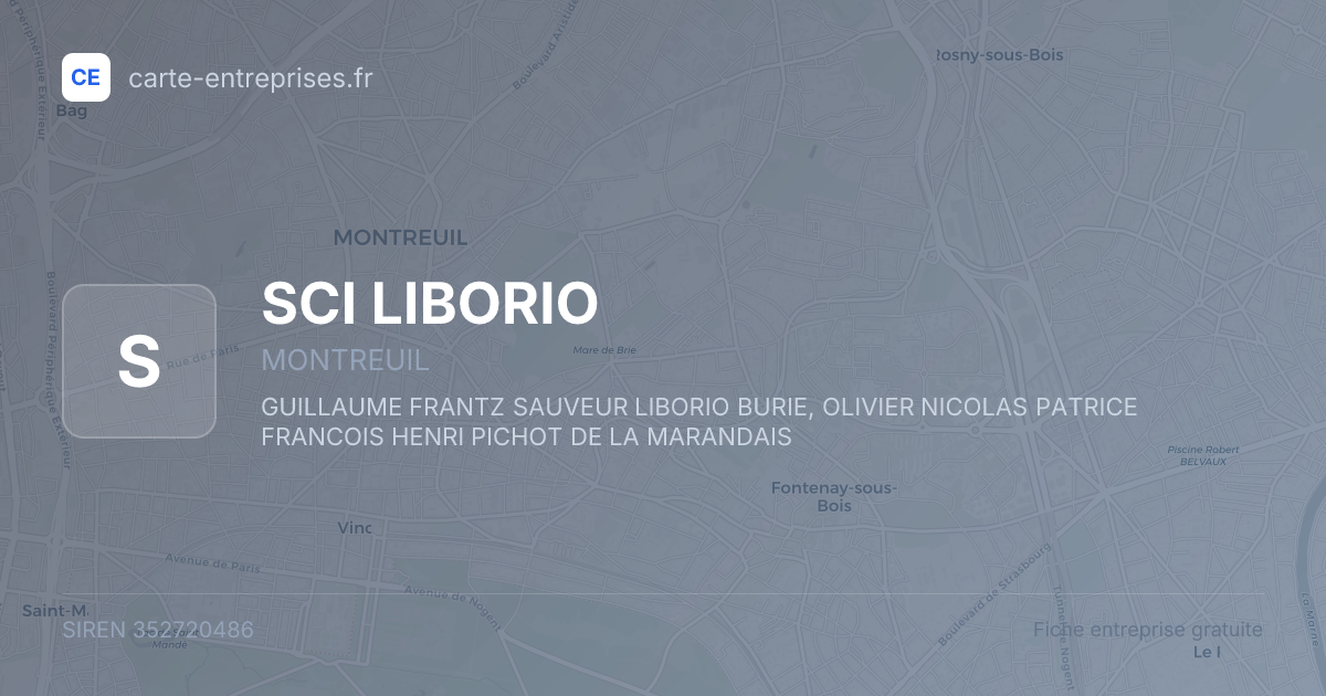 SCI LIBORIO — 352720486 — fiche entreprise