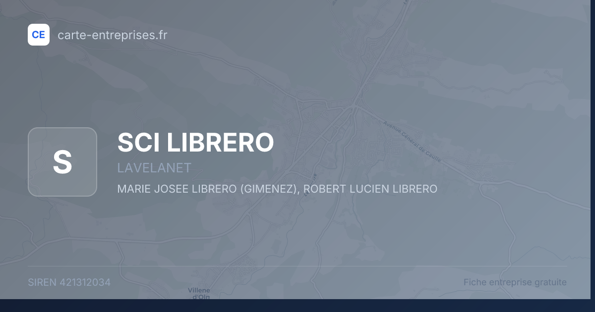 SCI LIBRERO — 421312034 — fiche entreprise