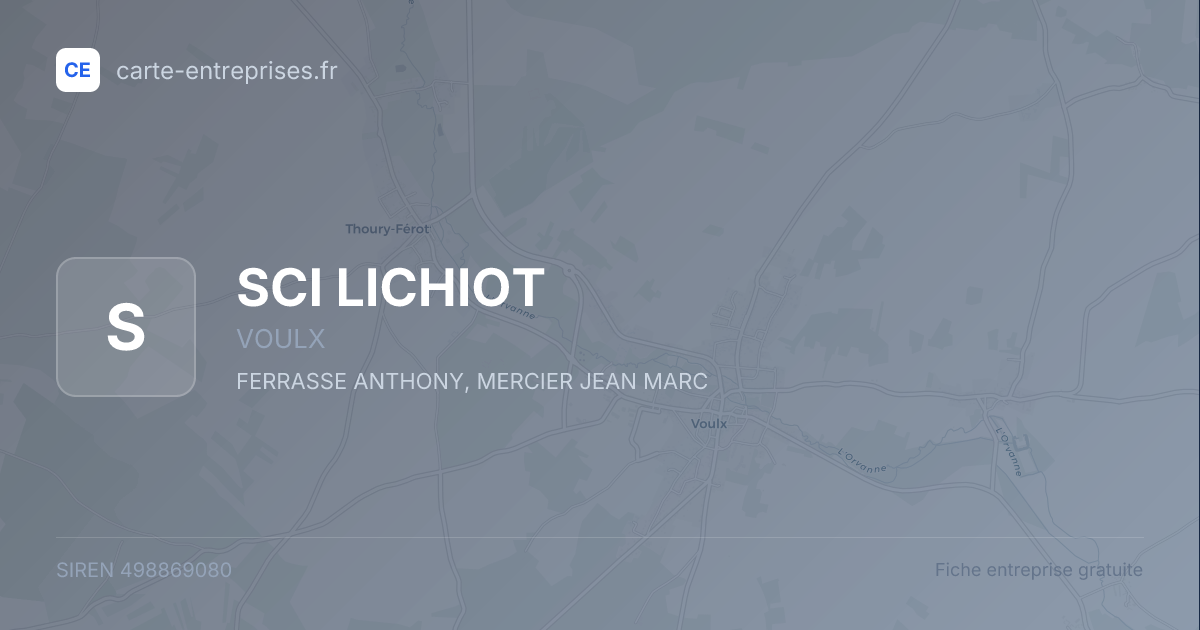 SCI LICHIOT — 498869080 — fiche entreprise