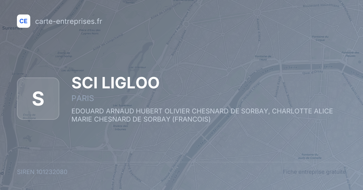 SCI LIGLOO — 101232080 — fiche entreprise
