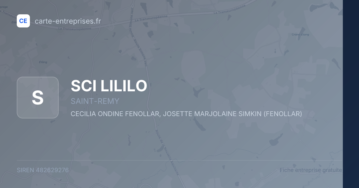 SCI LILILO — 482629276 — fiche entreprise