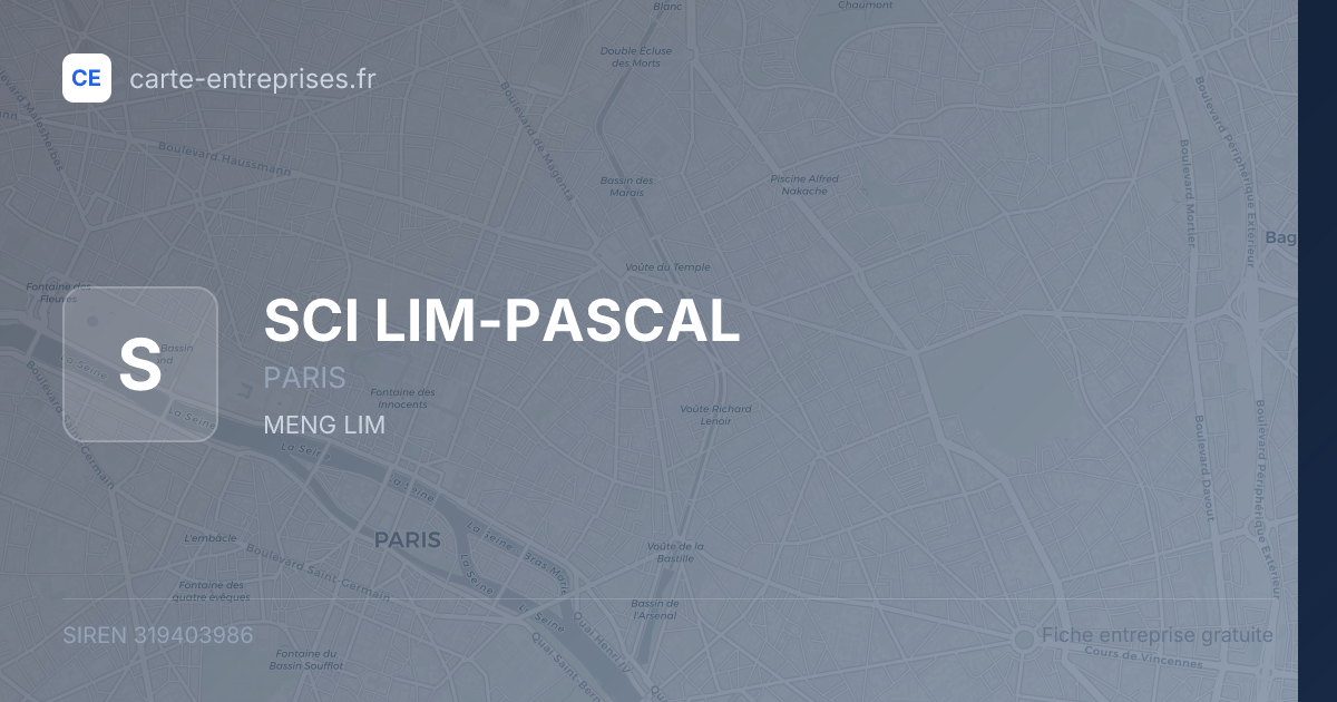 SCI LIM-PASCAL — 319403986 — fiche entreprise