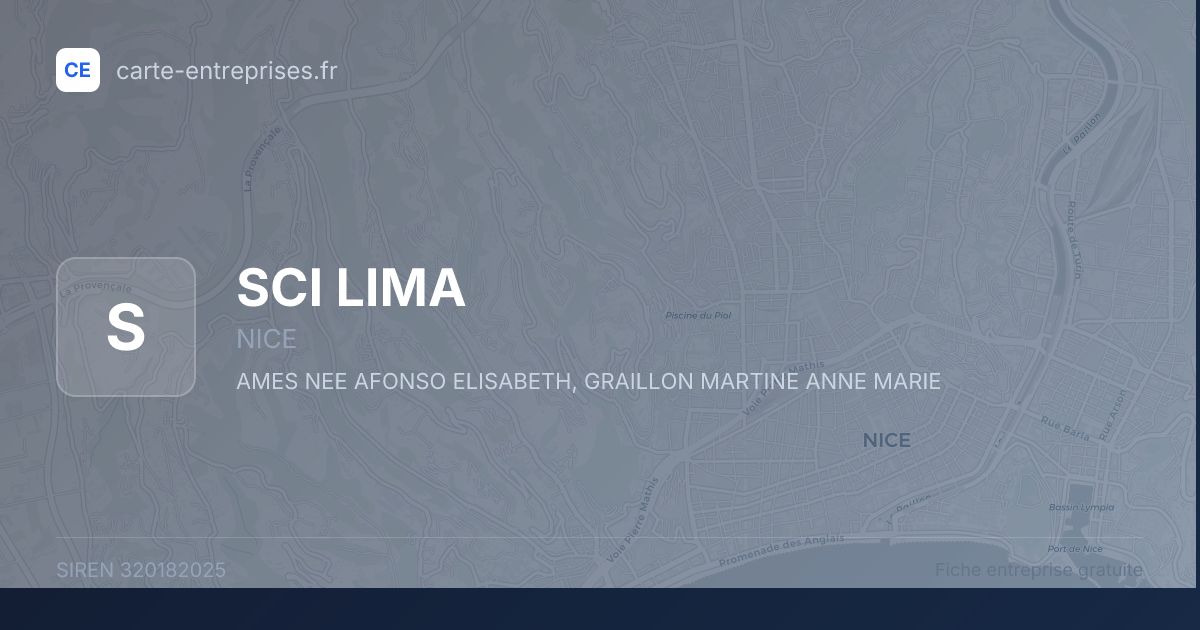 SCI LIMA — 320182025 — fiche entreprise