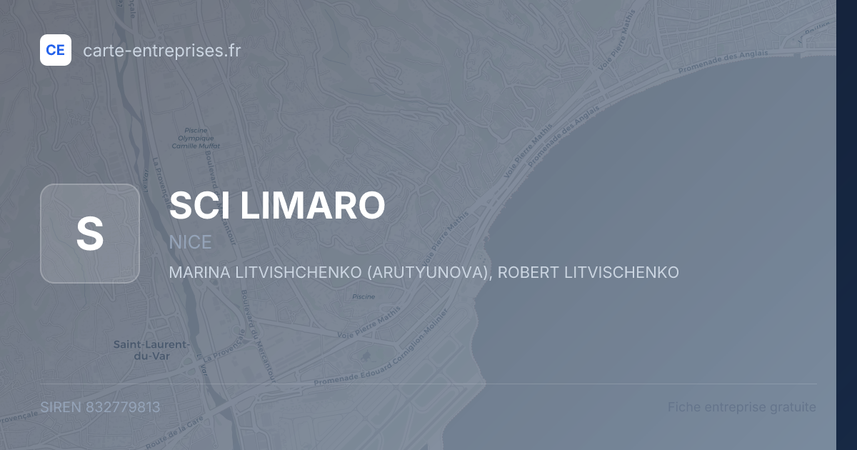 SCI LIMARO — 832779813 — fiche entreprise
