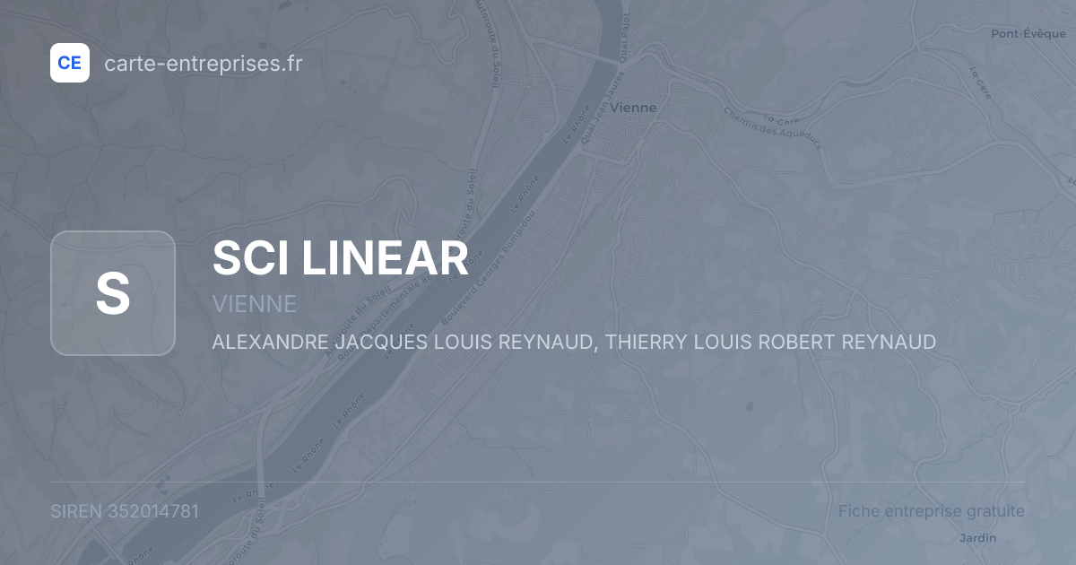 SCI LINEAR — 352014781 — fiche entreprise