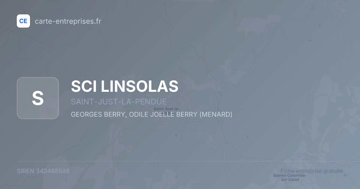 SCI LINSOLAS — 343488599 — fiche entreprise