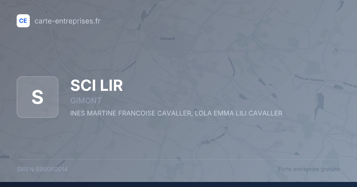 SCI LIR — 899080014 — fiche entreprise