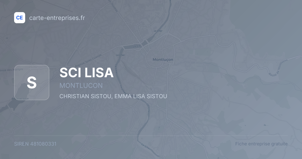 SCI LISA — 481080331 — fiche entreprise