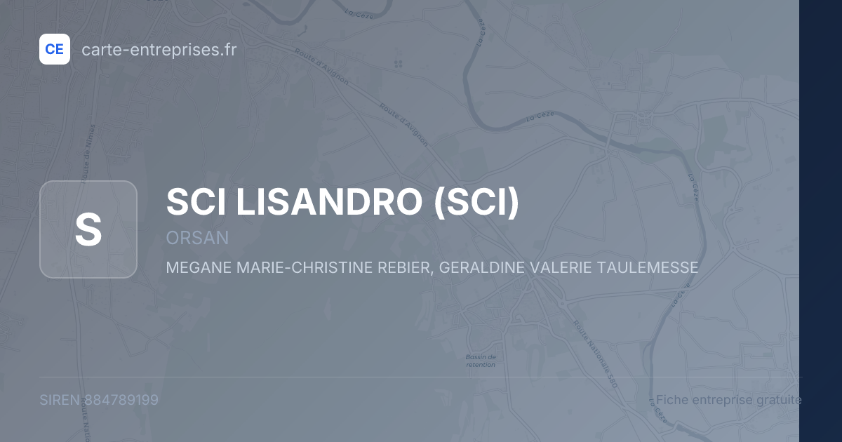 SCI LISANDRO (SCI) — 884789199 — fiche entreprise