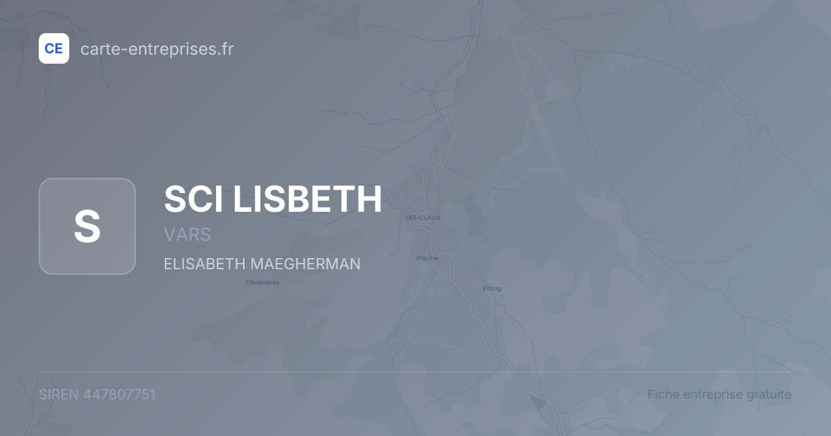 SCI LISBETH — 447807751 — fiche entreprise