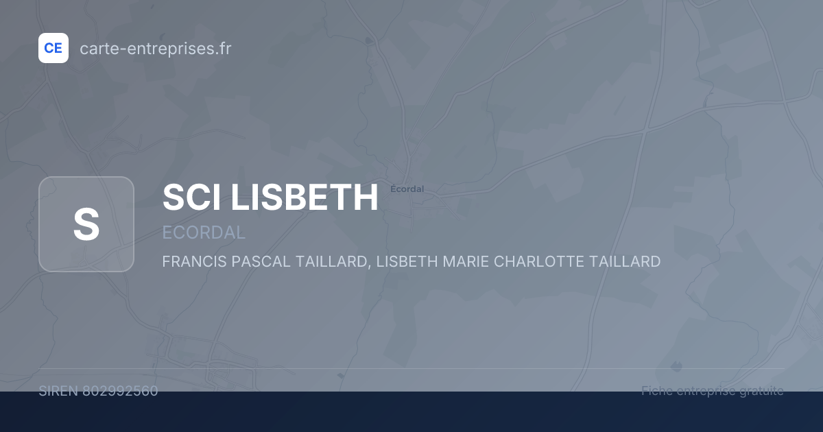 SCI LISBETH — 802992560 — fiche entreprise