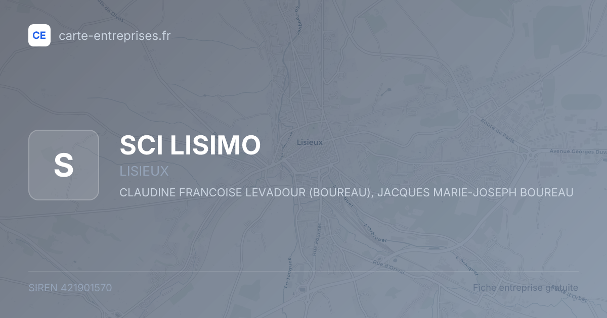 SCI LISIMO — 421901570 — fiche entreprise